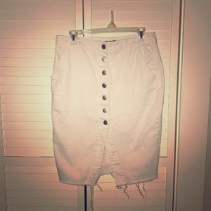 White Jean Skirt